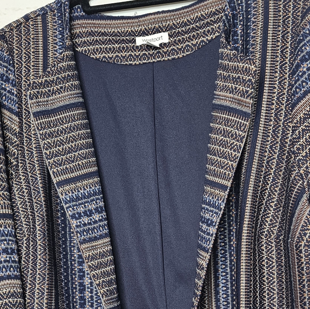 Westport Multi Pattern Stripe Open Front Topper - image 4